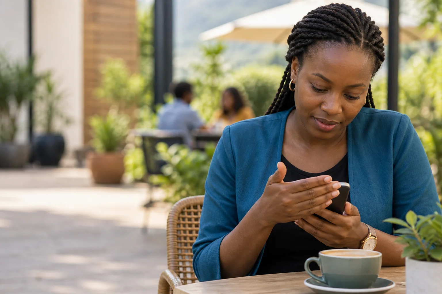Umuntu urinda ibigaragara kuri telefoni ye