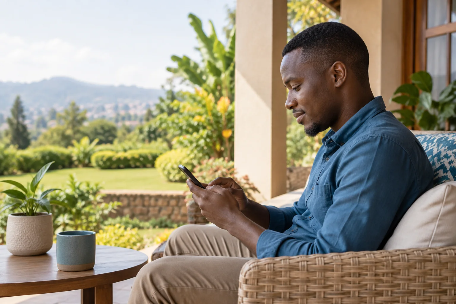 Umuntu utegura ubutumwa kuri telefoni